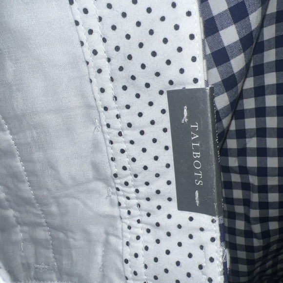 WOMEN'S TALBOTS PERFECT BLUE AND WHITE CROP PANT - SIZE 14 New - Picture 11 of 13